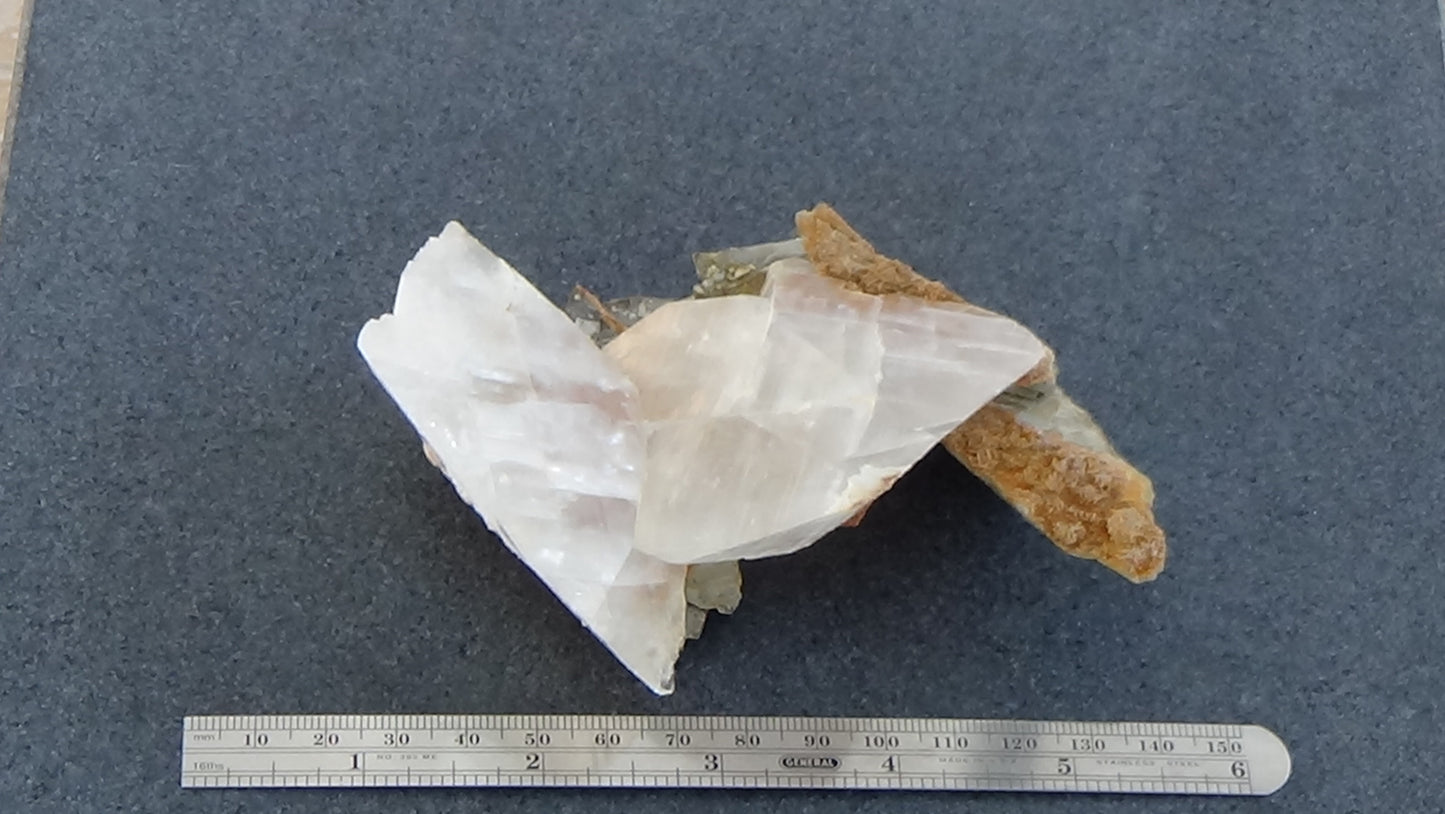 Large Book Cliff Calcite crystal stalactite Dragon Tooth pair. 225 grams