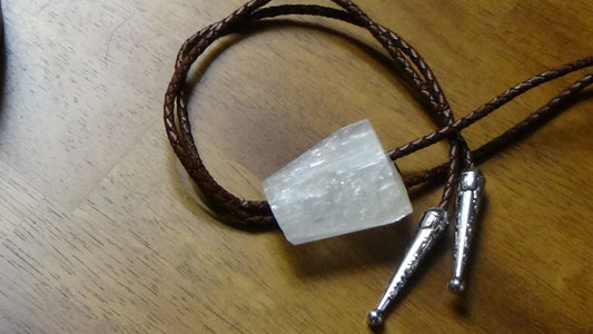 Calcite Crystal Bolo Tie