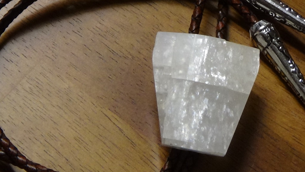 Calcite Crystal Bolo Tie