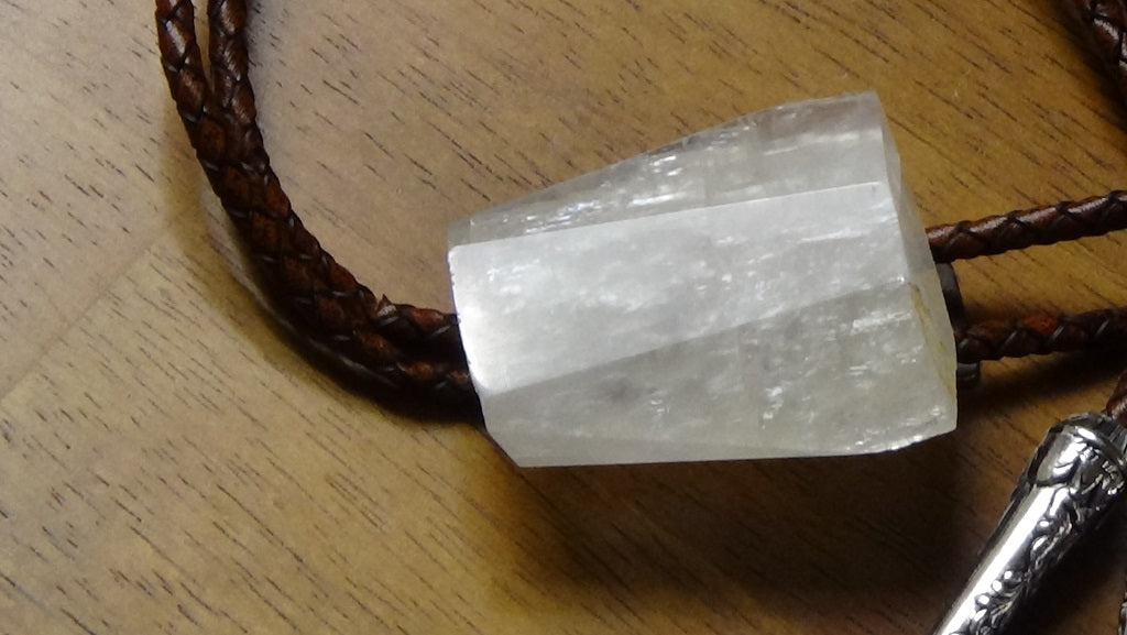 Calcite Crystal Bolo Tie