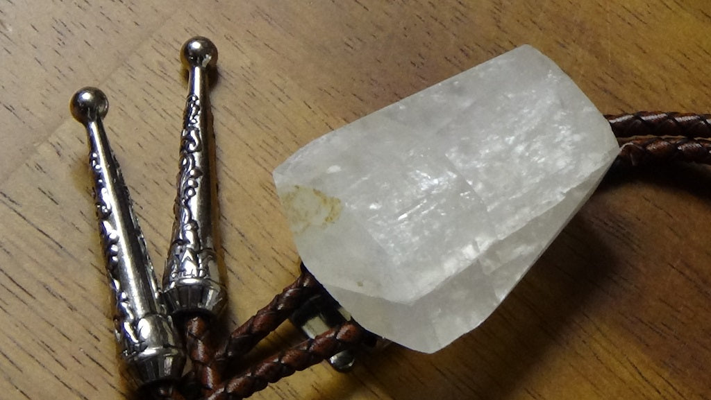 Calcite Crystal Bolo Tie